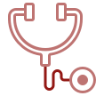 Icon rot Stethoskop Gesundheitscheck